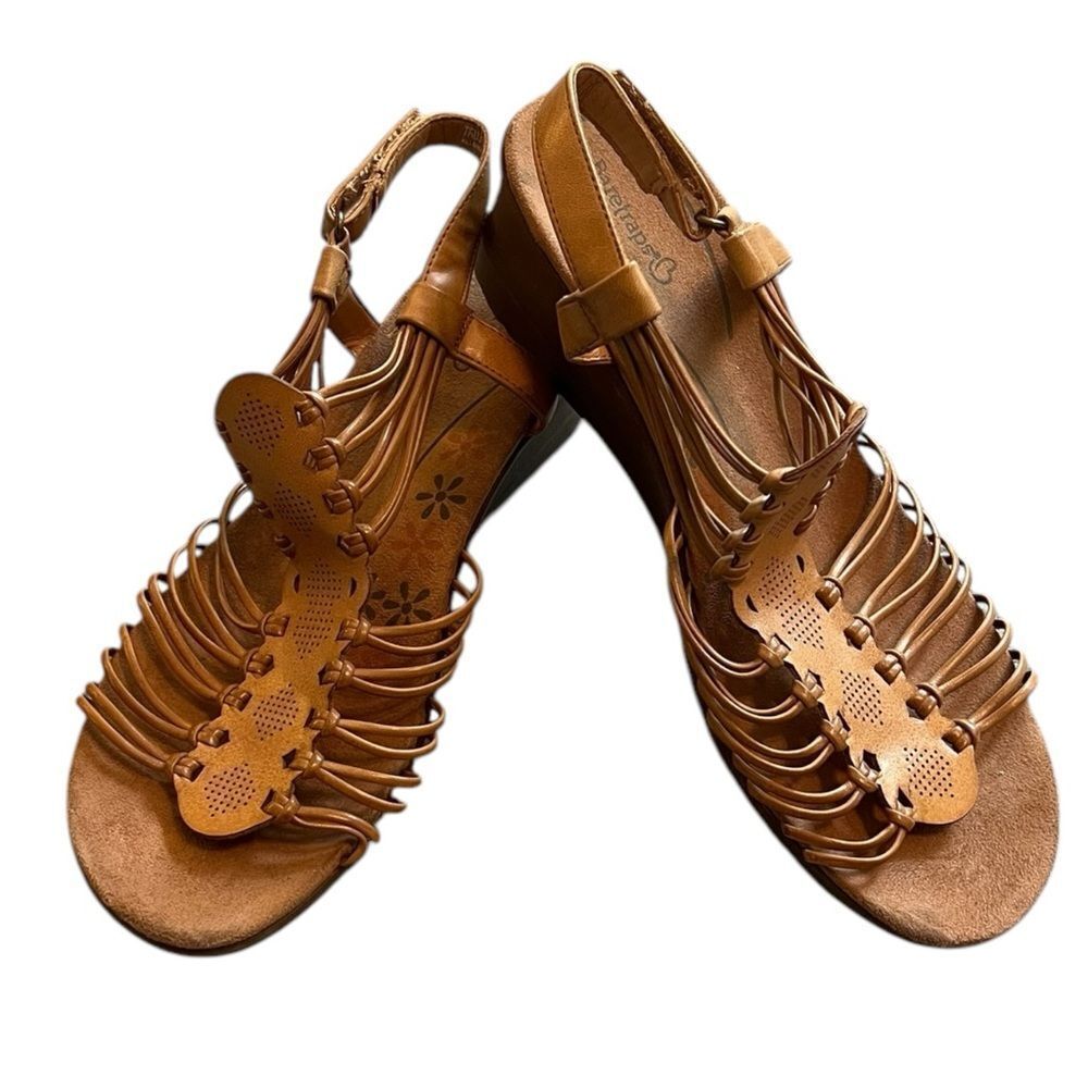 Brown Strappy Sandals - BareTraps - Size 11 - Gently Worn!